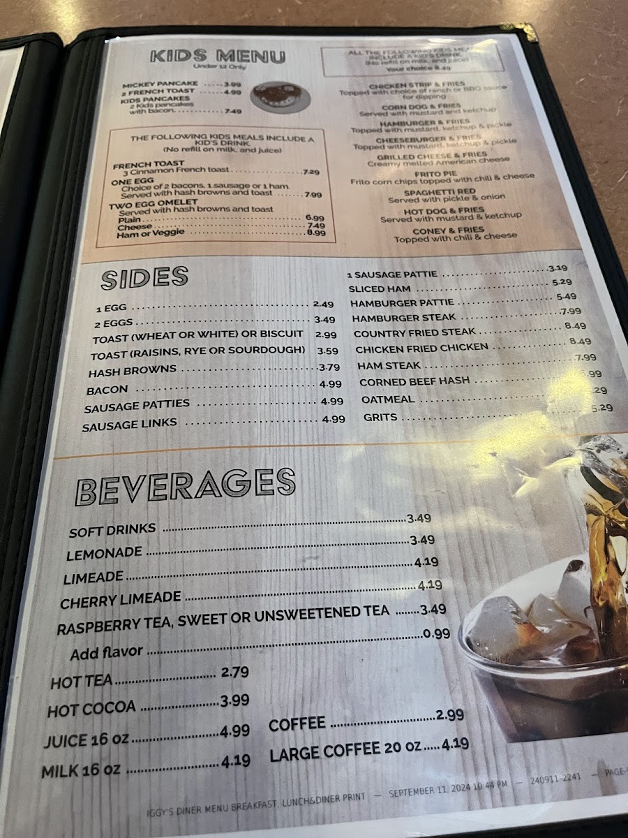 Iggy's Diner Menu - Image 4